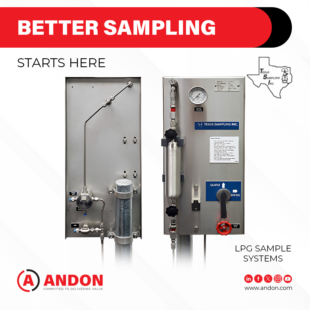 andonsolutions's tweet photo. Better #LPGSampling Starts Here 🌟
#TexasSampling's patented LPG #SampleSystems help operators safely collect high-vaporization #Liquid & #Gas samples, with secure cylinder handling, proper outage & pressure-reducing venting.
Contact #AndonSpecialties! https://t.co/hxi3L3zAXE https://t.co/mLFyVFGsX3