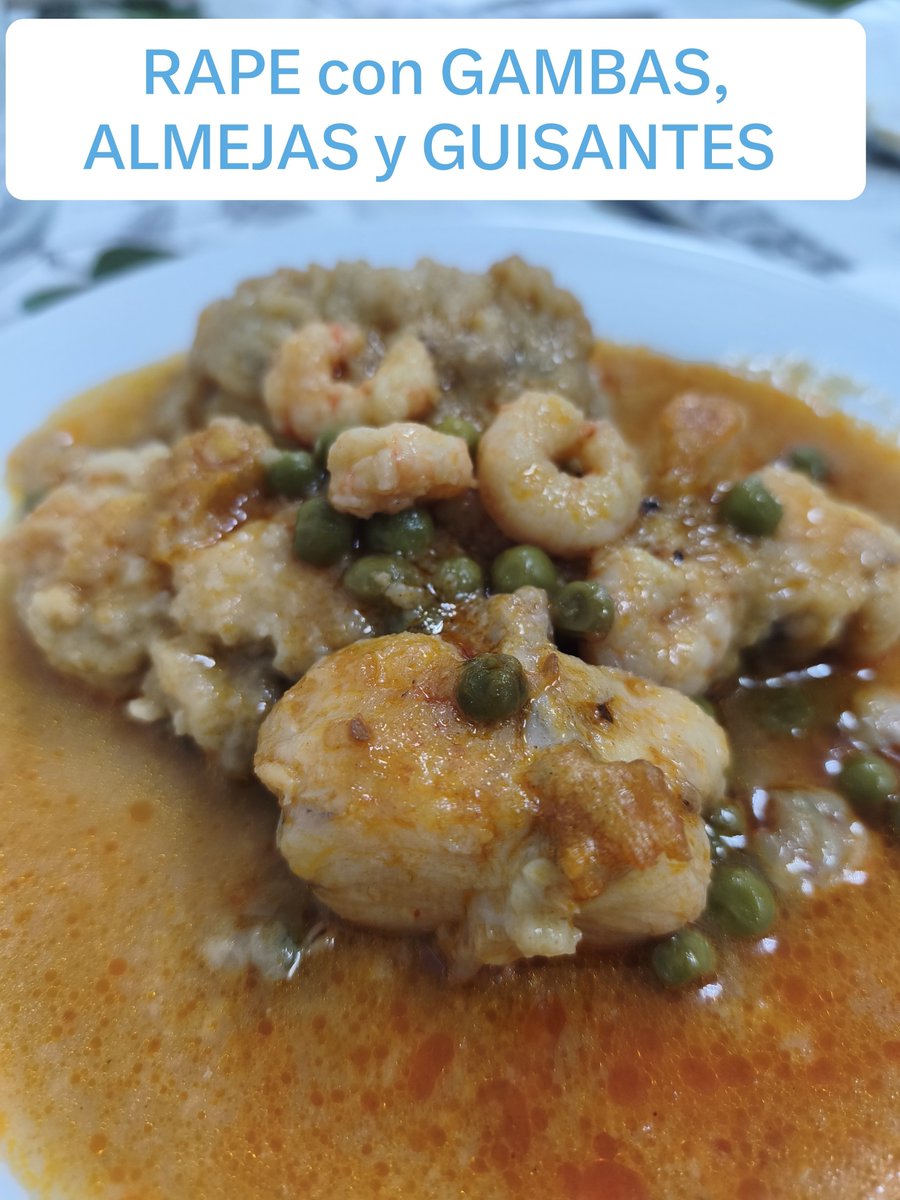 CongeladosJr's tweet photo. RAPE con GAMBAS, ALMEJAS y GUISANTES.
Si queréis también le podéis echar un par de patatas o unos fideos. Es un guiso que simplemente está DELICIOSO
#rape
#congeladosjromero
#guiso
#mercadodevicalvaro
#todoestaenvicalvaro https://t.co/8kJYmywv5V