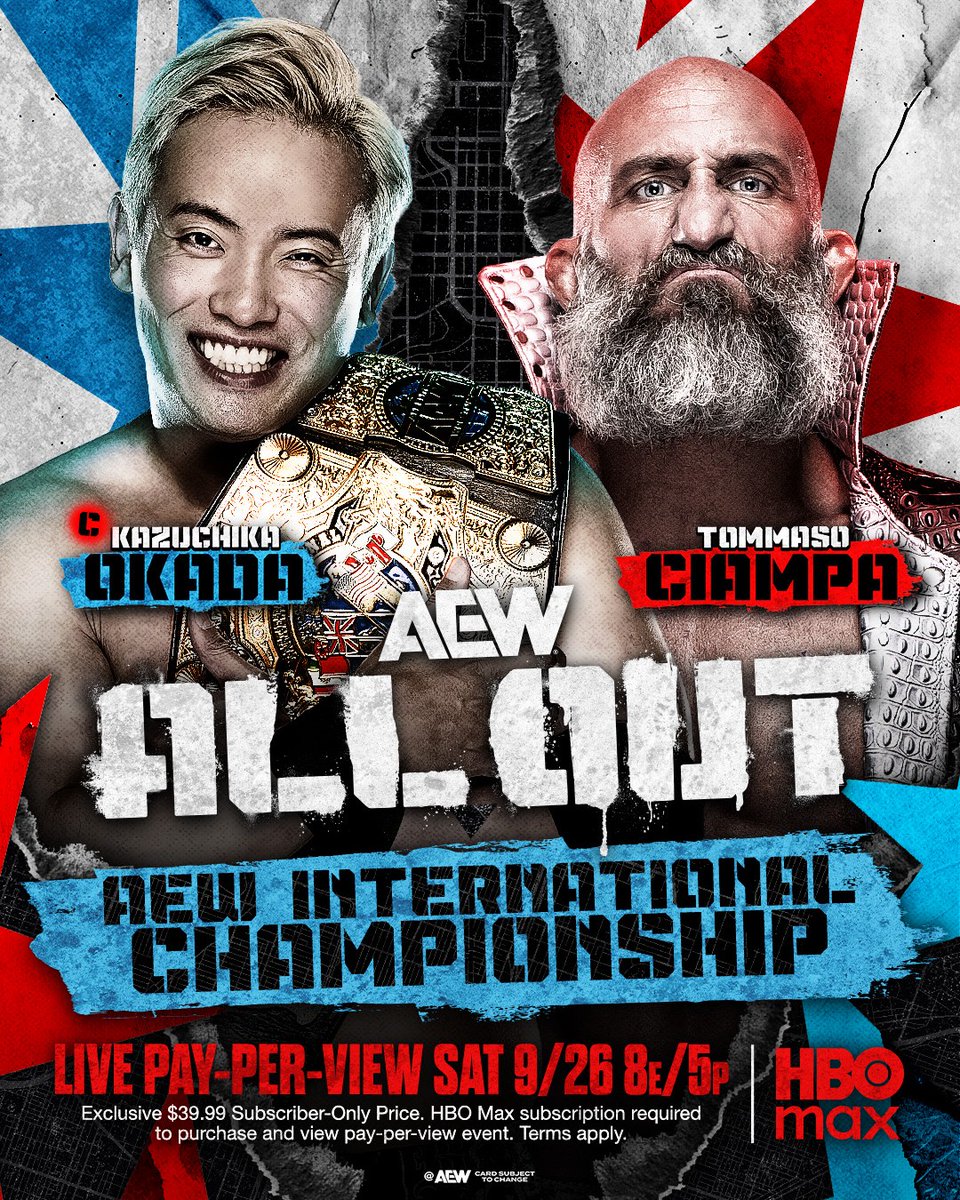 AEW's tweet photo. We are just NINE DAYS away from going All Out!

#AEWAllOut is on Saturday, 9/26, and the only way to be there is to join us on PPV! Be with us for an incredible night of wrestling NEXT SATURDAY, 9/26, at 8e/5p on PPV! https://t.co/oiRO2VQ3Us
