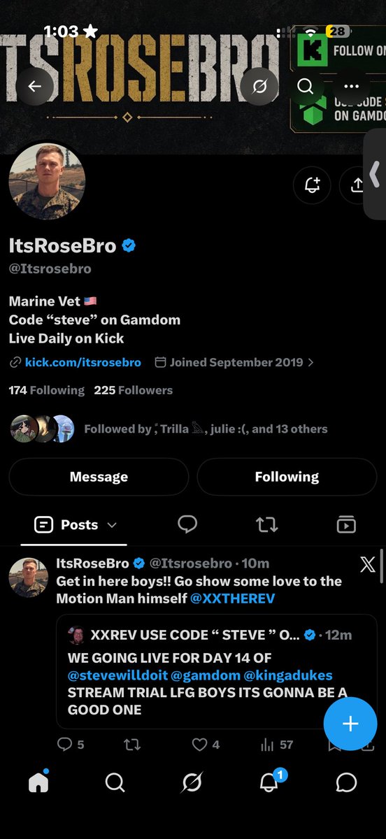 clovrrdelle's tweet photo. @Itsrosebro @XXTHEREV @Willdoittv @Trillz ohh to finally get my first tip on Gamdom ����🏻
followed all accounts + reposted! TYYY saur much rose!! ❤️🔥
gamdom: cloverdelle #TeamSWDI https://t.co/CtQrvGX6rn