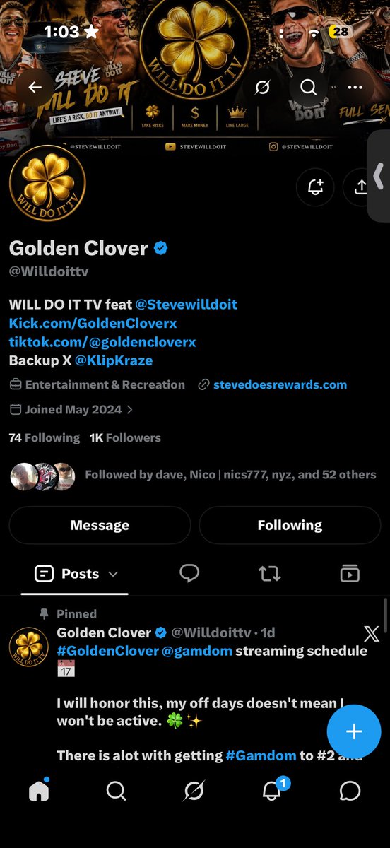 clovrrdelle's tweet photo. @Itsrosebro @XXTHEREV @Willdoittv @Trillz ohh to finally get my first tip on Gamdom ����🏻
followed all accounts + reposted! TYYY saur much rose!! ❤️🔥
gamdom: cloverdelle #TeamSWDI https://t.co/CtQrvGX6rn