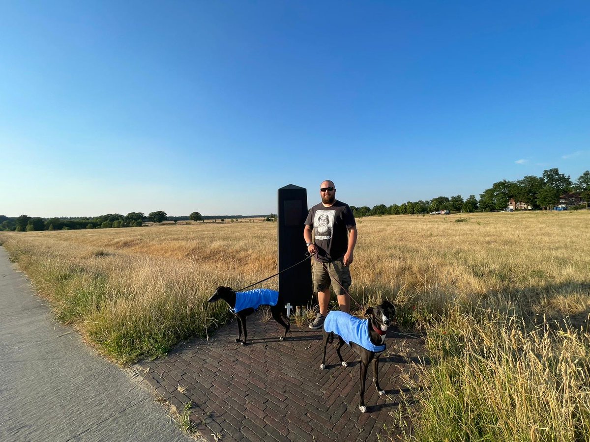 Adammcdo's tweet photo. @margunson86 It’s a cracking place to visit! Hartenstein Hotel and me and the dogs at the drop zone. https://t.co/Ke3Yw0T5H9