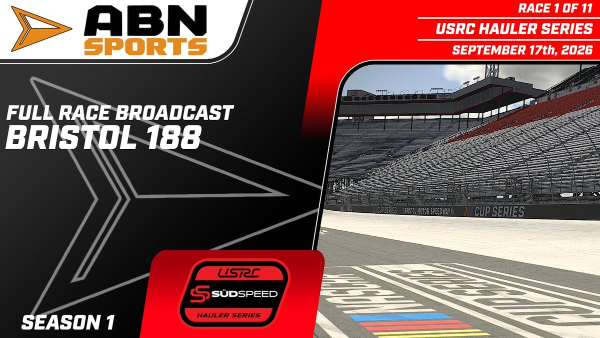 ABN_Studios's tweet photo. Now live on YouTube, the start of the USRC Sudspeed Hauler Series at Bristol Motor Speedway. Commentary by @CarmenSiennaABN.

@usrchampionship // @ABNSportsLive // #USRCTrucks 

https://t.co/pwSI4UrxAS https://t.co/vxe8cpNtlj