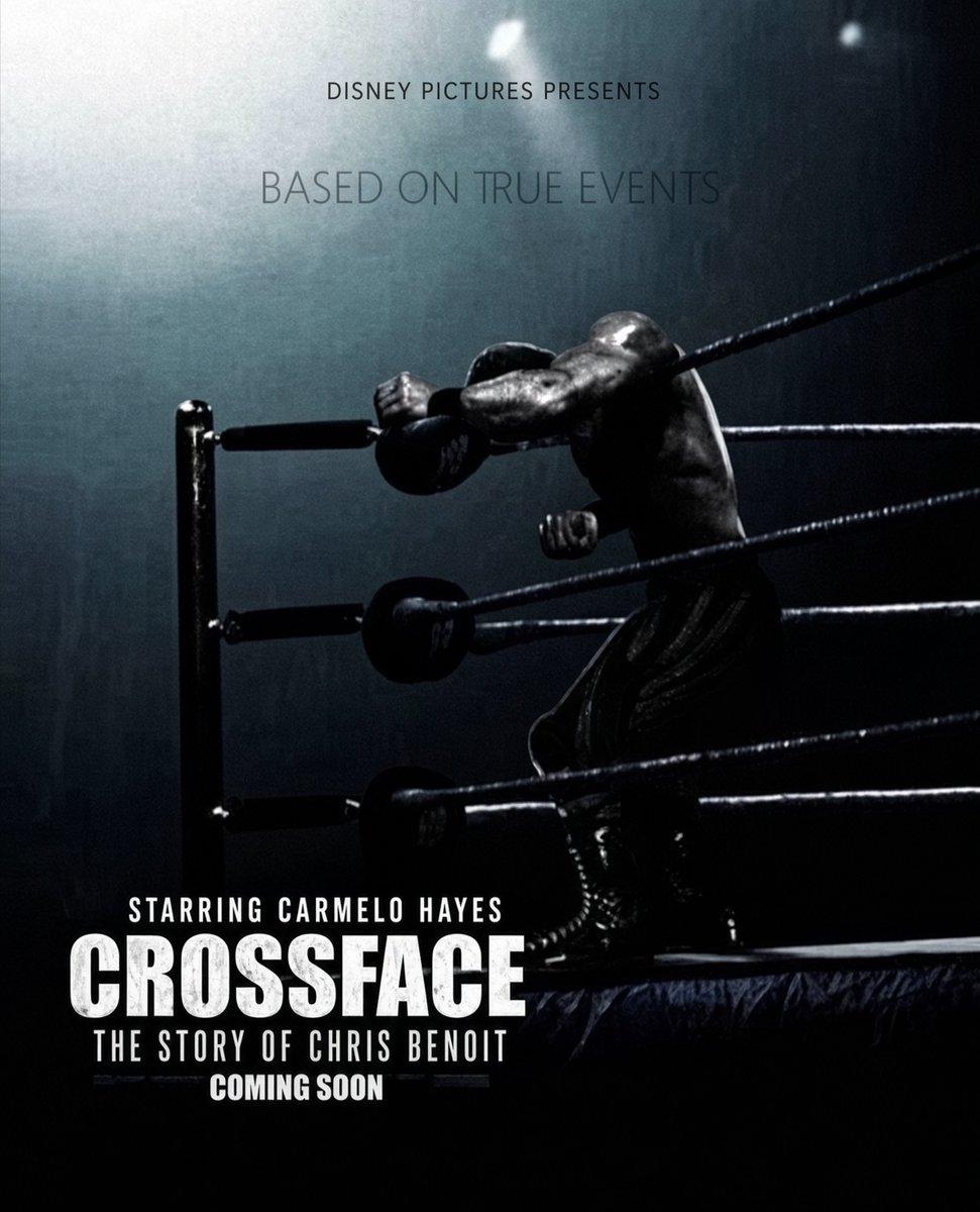 CAPWrestleNews's tweet photo. 🚨 BREAKING: Disney Reportedly Developing Chris Benoit Biopic Portraying Him in a More “Positive Light” After Lindsay Clancy Gains Online Support

Following a huge online wave of people attempting to rationalize Lindsay Clancy’s actions, Disney executives have reportedly seen an opportunity to revisit the story of Chris Benoit.

Unlike previous portrayals, the film will reportedly place greater emphasis on Benoit’s mental health, WHO HAS ACTUAL CTE. 

The film will highlight the relationship between brain trauma and mental health rather than simply defend someone who committed a heinous act because they're a white mom who does pilates. 

Meanwhile, because Disney is STILL reportedly very woke, Carmelo Hayes has already been cast to portray Chris Benoit.