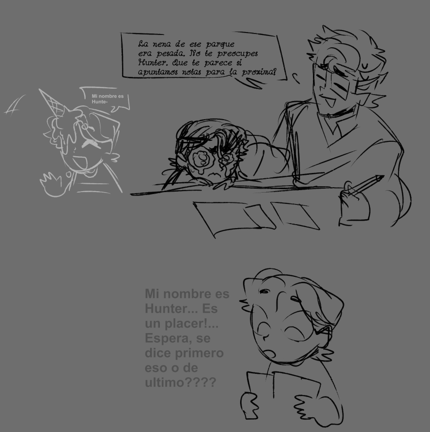 DoddlesofLab's tweet photo. En mi AU Hunter sigue siendo un niño poco social por que está rodeado de adultos. Supongo que si tiene novia se emocionarían por él sjksj https://t.co/5HJrQNSDjO
