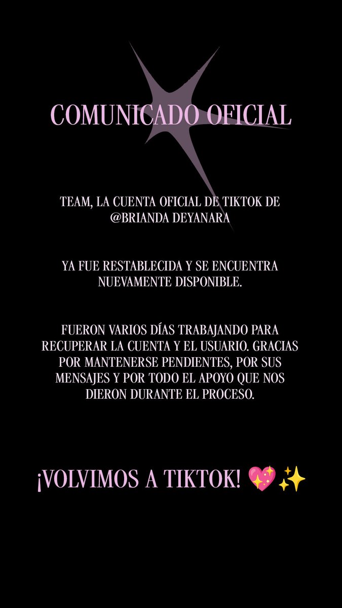 DeyanaraBrianda's tweet photo. Yaa tenemos TikTok, teaaam 💖✨

Gracias, gracias por acompañarme en toda esta aventura. ✨🎀 https://t.co/nWMko6oSfW