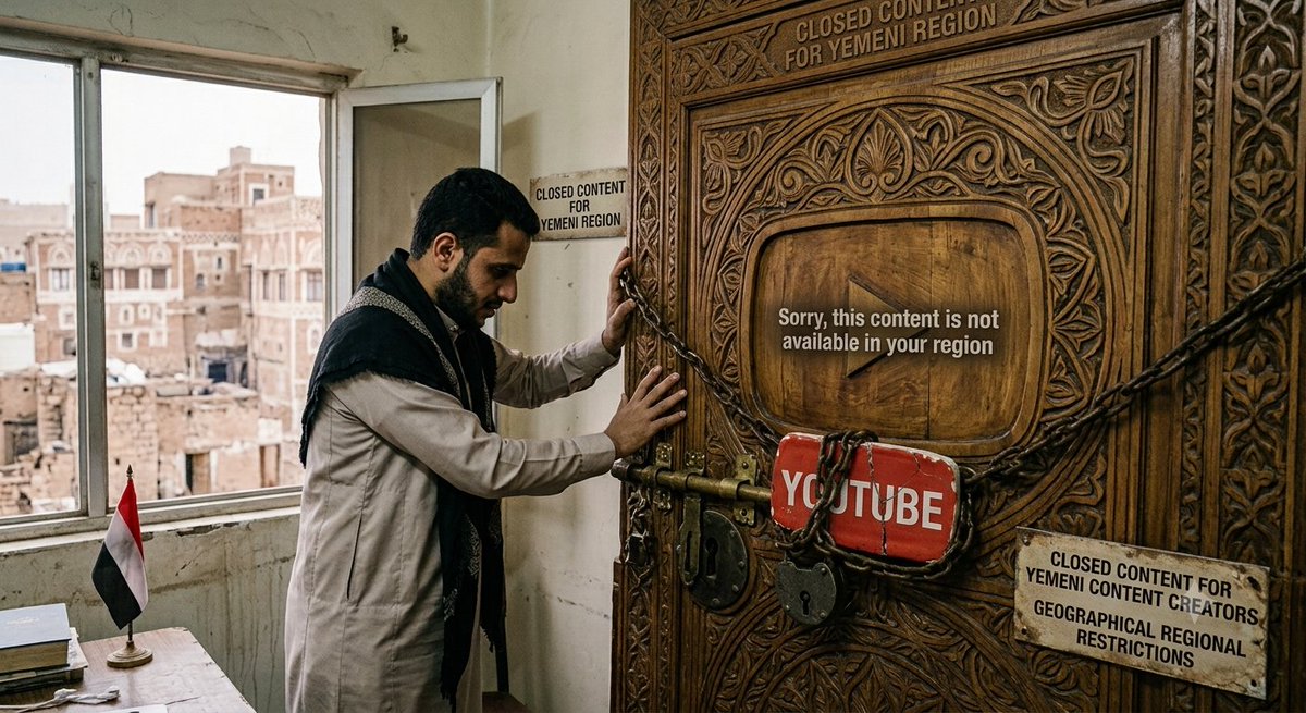 TadakholatDocs's tweet photo. @YouTube 
Global supporters of free speech and open education, we need your voices!

​Yemeni documentary creators are facing severe, unjustified YouTube restrictions. Stand with us to end this digital censorship.

​🔗 [https://t.co/3Jpc8dHpRV

]

​#YouTube_Restricts_Yemen https://t.co/5vBxHFjkIk