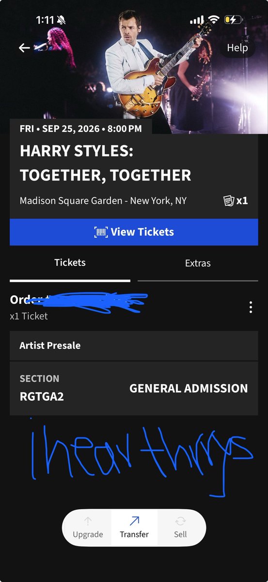 ihearthrrys's tweet photo. selling my 9/25 right ga pit ticket for $475! over fv because I paid $557 for it so I’m selling it at a loss! will ft and use PayPal g&amp;s!

🏷️ madison square garden together together vip kiss disco kattdo face value fv harry styles tour msg pit left right ga general admission https://t.co/52enVe01K6
