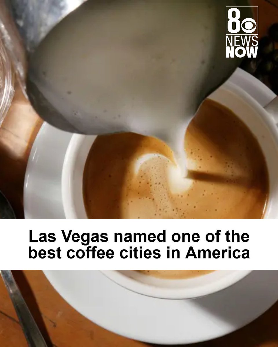 8NewsNow's tweet photo. Las Vegas was named one of the best coffee cities in the country, according to a new study from WalletHub. https://t.co/2oDIWGNcVb https://t.co/5pr6QFmu4c