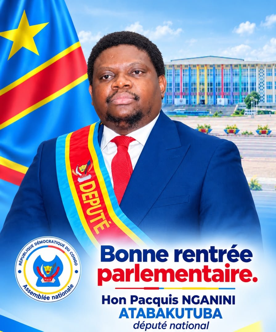 NganiniP's tweet photo. MESSAGE D’ESPOIR À LA POPULATION CONGOLAISE

Chères Congolaises, chers Congolais,
Chers frères et sœurs de Tshangu,

À l’ouverture de cette session budgétaire, je voudrais vous adresser un message simple, mais profond : gardons espoir et continuons à croire en notre capacité à construire un Congo meilleur.

En ma qualité de Député national, je prends l’engagement de continuer à exercer pleinement mon mandat, avec détermination, responsabilité et proximité avec la population.

Cette session doit être celle du travail, de la vigilance et des résultats. Le budget de l’État doit répondre aux priorités réelles de notre population : l’amélioration des conditions de vie, les infrastructures, l’accès aux services essentiels et le développement de nos communautés.

À Tshangu, nos préoccupations sont connues. La réhabilitation de nos routes, particulièrement celles de Kimbanseke et des autres communes de Tshangu, demeure une priorité. Nous ne devons pas nous contenter des promesses : nous devons assurer un suivi régulier et rigoureux de l’exécution des travaux, afin que les moyens affectés produisent des résultats visibles sur le terrain.

Je serai également attentif au contrôle de l’action du Gouvernement, conformément aux prérogatives constitutionnelles du Parlement. Contrôler ne signifie pas s’opposer systématiquement ; c’est surtout veiller à ce que les engagements pris envers le peuple soient respectés et que les ressources publiques soient utilisées dans l’intérêt général.

À mes frères et sœurs de Tshangu, je veux dire ceci : je vous entends, je connais vos difficultés et je resterai à vos côtés.

Notre combat est celui d’un Tshangu où les routes sont praticables, où les services publics fonctionnent et où chaque citoyen peut regarder l’avenir avec confiance.

Ensemble, avec courage, vigilance et détermination, faisons de cette session budgétaire une session utile au peuple.

L’espoir est permis. Le travail continue. Tshangu mérite des résultats. La RDC mérite mieux.

Cette fois-ci jamais sans nous. 
C'est possible de passer de l'incivisme à l'excellence. 
Honorable NGANINI ATABAKUTUBA Pacquis 
Député national 
Jésus de Tshangu
