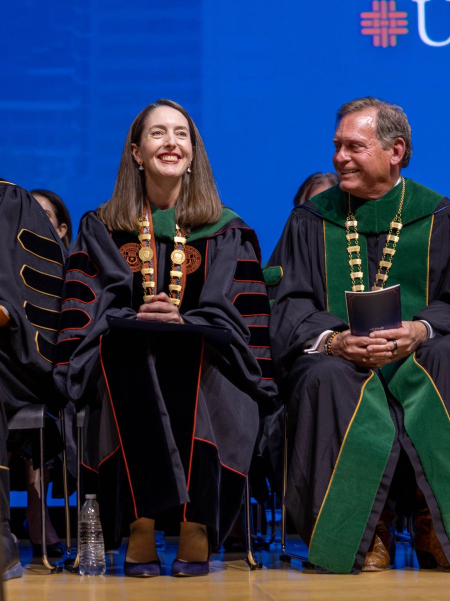 UTHealthHouston's tweet photo. History made. Now, we look ahead. Today, we celebrated the first presidential investiture in UTHealth Houston's history and the leadership of President Melina R. Kibbe, MD. Together, we are creating what comes next for UTHealth Houston, a future full of bold possibilities. https://t.co/kEdtcYpF6G