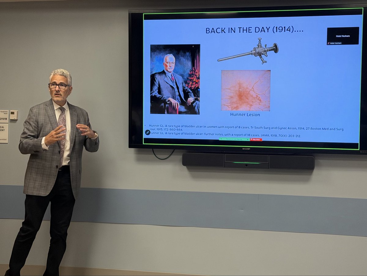 ColumbiaUrology's tweet photo. Interstitial Cystitis / Bladder Pain Syndrome is devastating and can be very challenging to treat. 

We were so fortunate to have world-renown expert on #icbps Dr Robert M Moldwin @SmithInstUro speak to us about tailoring tx by phenotype &amp; advancing the paradigm. 

👏 👏 https://t.co/rk51oI8ktZ
