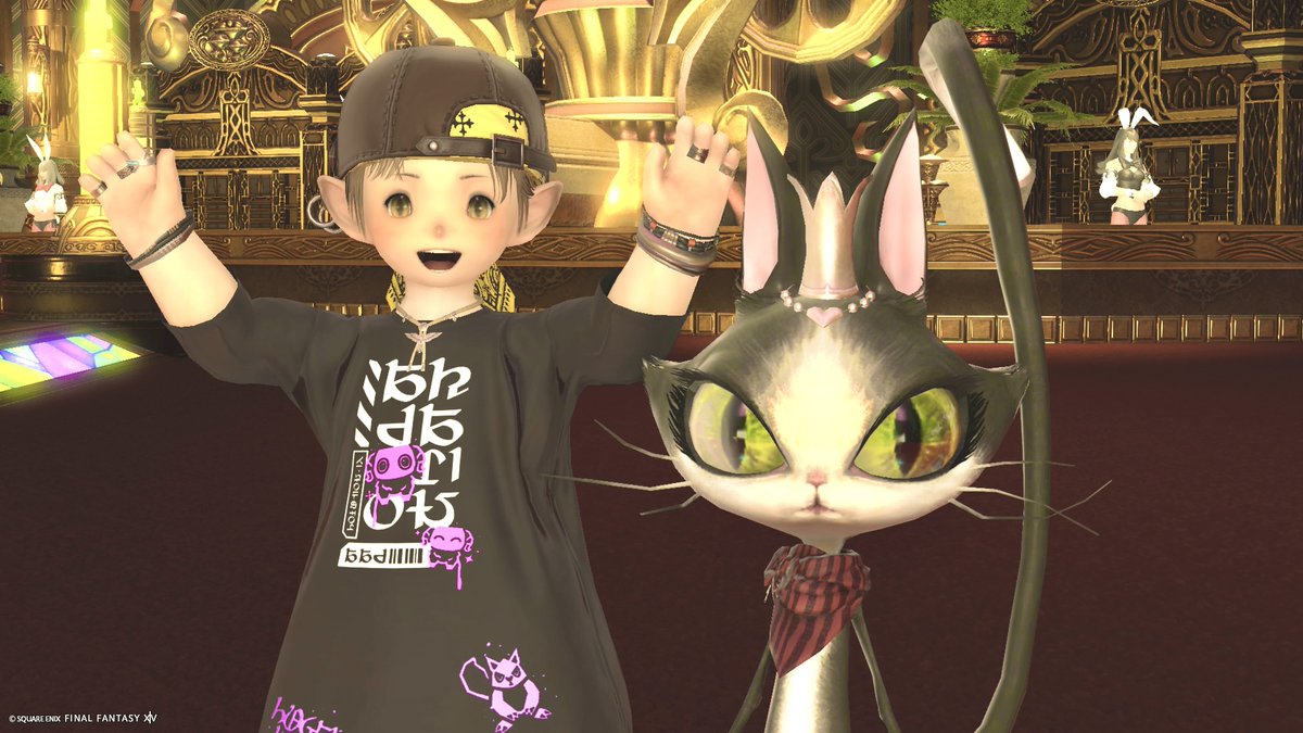 Ginmooon8's tweet photo. おはようございます🐹ｵﾊﾑ
メンテタグに反応いただきありがとうございました！！
これからよろしくお願いします

昨日ゴルソに行ったらケット·シー,ウタタ,レオファードが！？暫くしたら消えていきました
初めて出会いました！！
まだまだ知らないこといっぱいあるなー

#おはララ #FF14 https://t.co/p4W0zbk7tO