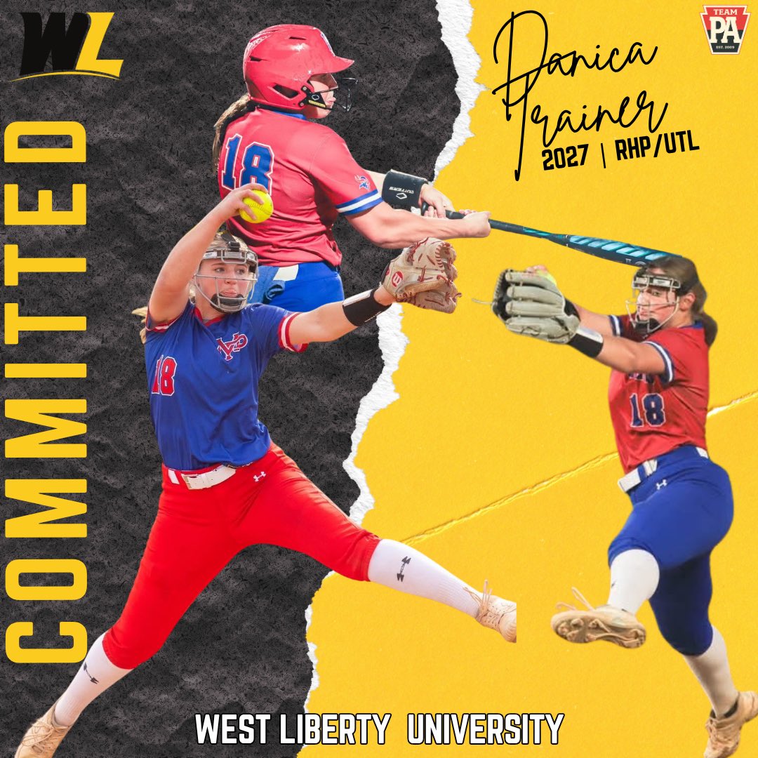 DaniTrain14's tweet photo. I’m so exited to announce that I am verbally committed to West Liberty University! Go Hilltoppers💛🖤🐻@ChrisBru22 @WLU_Softball @WLathletics @WestLibertyU @teampafastpitch @teampatoal @PaulReho @MPASDVikings @VikingNation_MP https://t.co/Gq1R4MeIAo