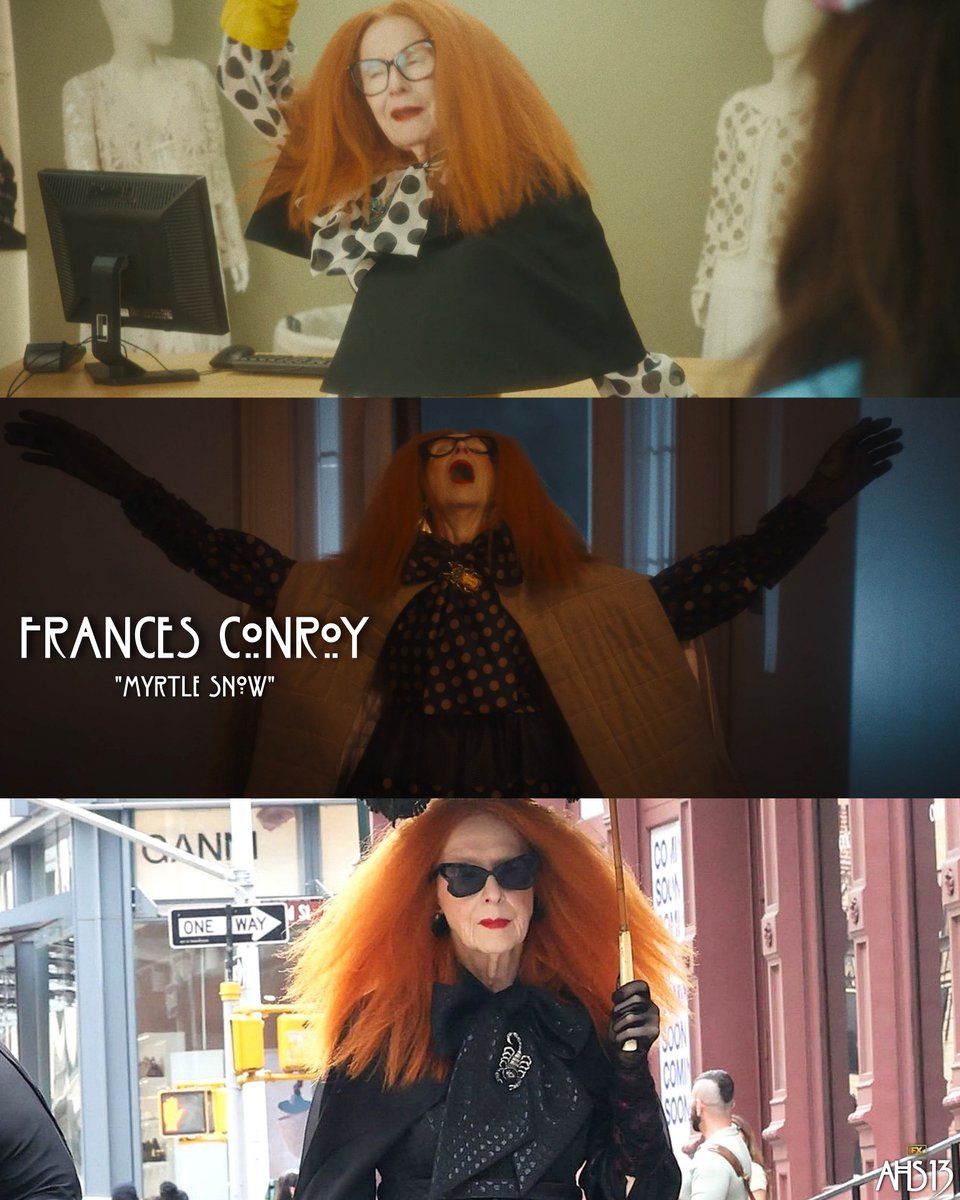 screenscaps's tweet photo. Serei eternamente grato a Ryan Murphy por ter tirado Frances Conroy da aposentadoria para interpretar novamente uma das personagens mais ICÔNICAS de toda a série. #AHS13 https://t.co/96kLr7n1l8
