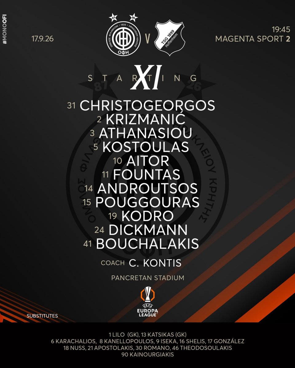 FirFirikos1's tweet photo. Από πότε έχει να κερδίσει στην Ευρώπη μια Ελληνική ομάδα με 7 Έλληνες παίκτες στην αρχική ενδεκάδα ΚΑΙ Έλληνα Προπονητή;
Ο ΟΦΗ βγάζει Υγεία και Θετική Ενέργεια!
Μακάρι να συνεχίσουν έτσι.
Μπράβο στον Μπούση, στον Κόντη και σε όλη την ομάδα!
#OFI #OFIFC #OFIHOF https://t.co/sFHsuNJP2o