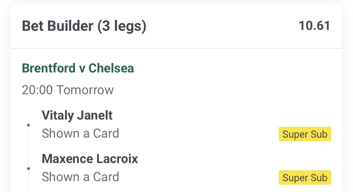 Careytips1's tweet photo. CHELSEA V BRENTFORD DOUBLE 🔵🔴

🟨🟨🟨

Vitaly janelt - avgs 2.2 fouls this season 
/ has been carded in 3/4 prem games this season 

Lacroix , the main factor is he will likely be against Kevin schade who draws 1.8 fouls per game and has scored 3 goals already this season https://t.co/LmnLDAZzFh