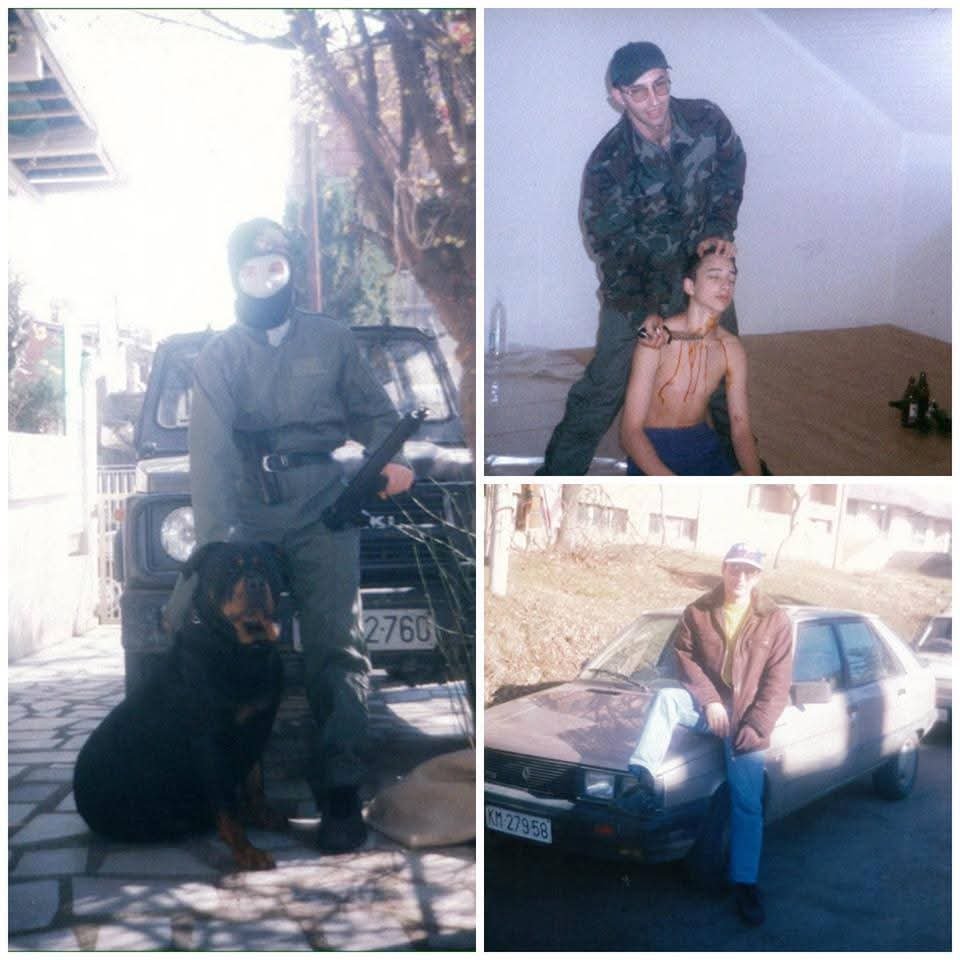 noraleonora94's tweet photo. The criminal in the photo is Goroljub Paunovic, a Serbian paramilitary who committed atrocious crimes against Albanian civilians during the 1998–1999 war in Kosova.

Four wounded Albanian civilians were exposed to a bulldog, subjected to brutal violence. Paunovicrepeated this act several times!

To this day, the fate of 60 Albanian civilians who went missing in Vushtrri remains unknown.

Where is the court of shame in this case?

This person lives freely in Belgrade!

@IntlCrimCourt

@SpecialChambers

@Dhomat_e_Spec
