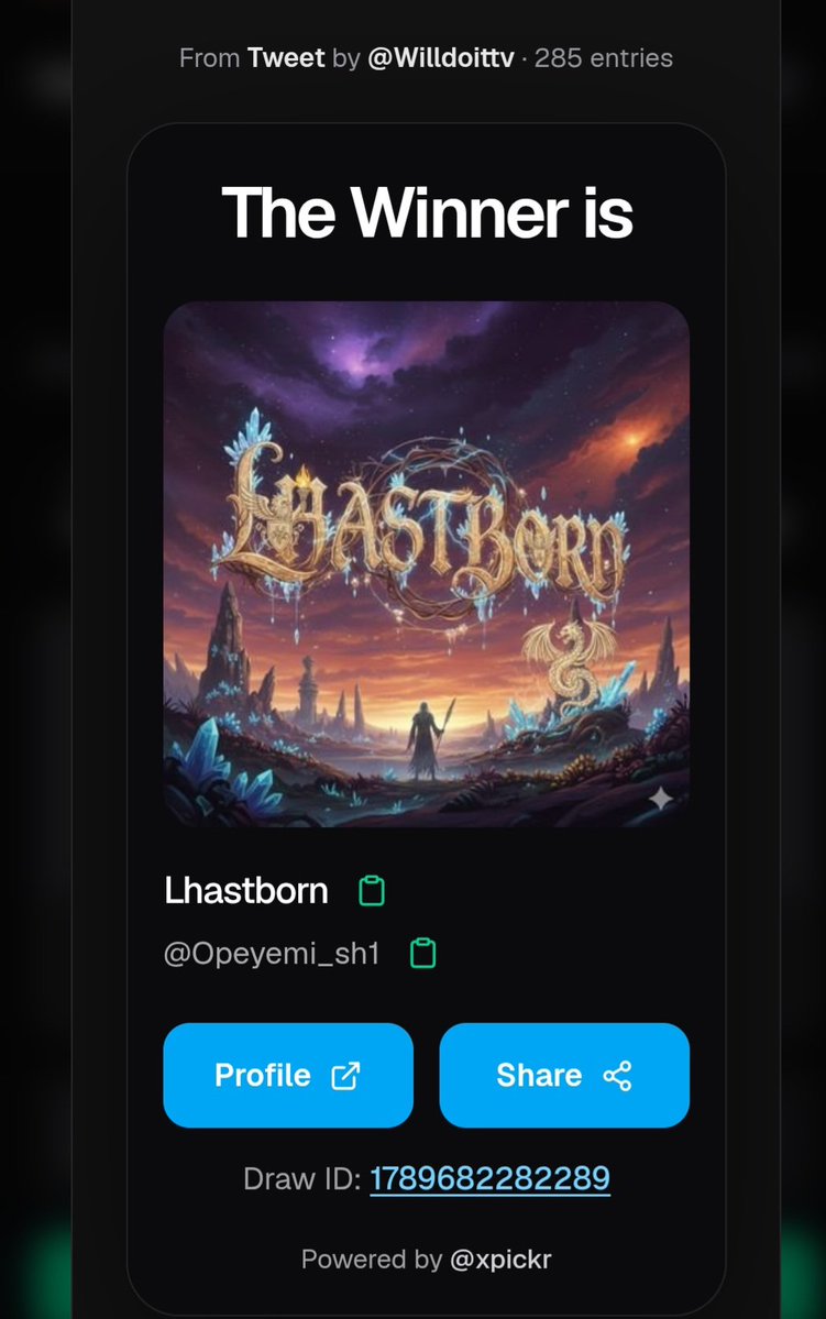 Willdoittv's tweet photo. We have a WINNER!!! I 🍀 ✨️
$25 #giveaway
Thanks for all the support, stay tuned for more!
#TEAMGAMDOM #TEAMSWDI https://t.co/fLUEFbHx1N