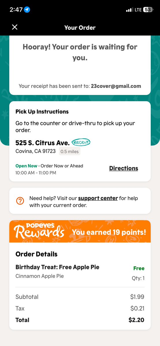 23cover's tweet photo. @Popeyes how the hell are you gonna send your loyal customers a birthday coupon and then charge the person for it?! I know it’s only $2 and change but it’s the principle… https://t.co/enXq33suI1