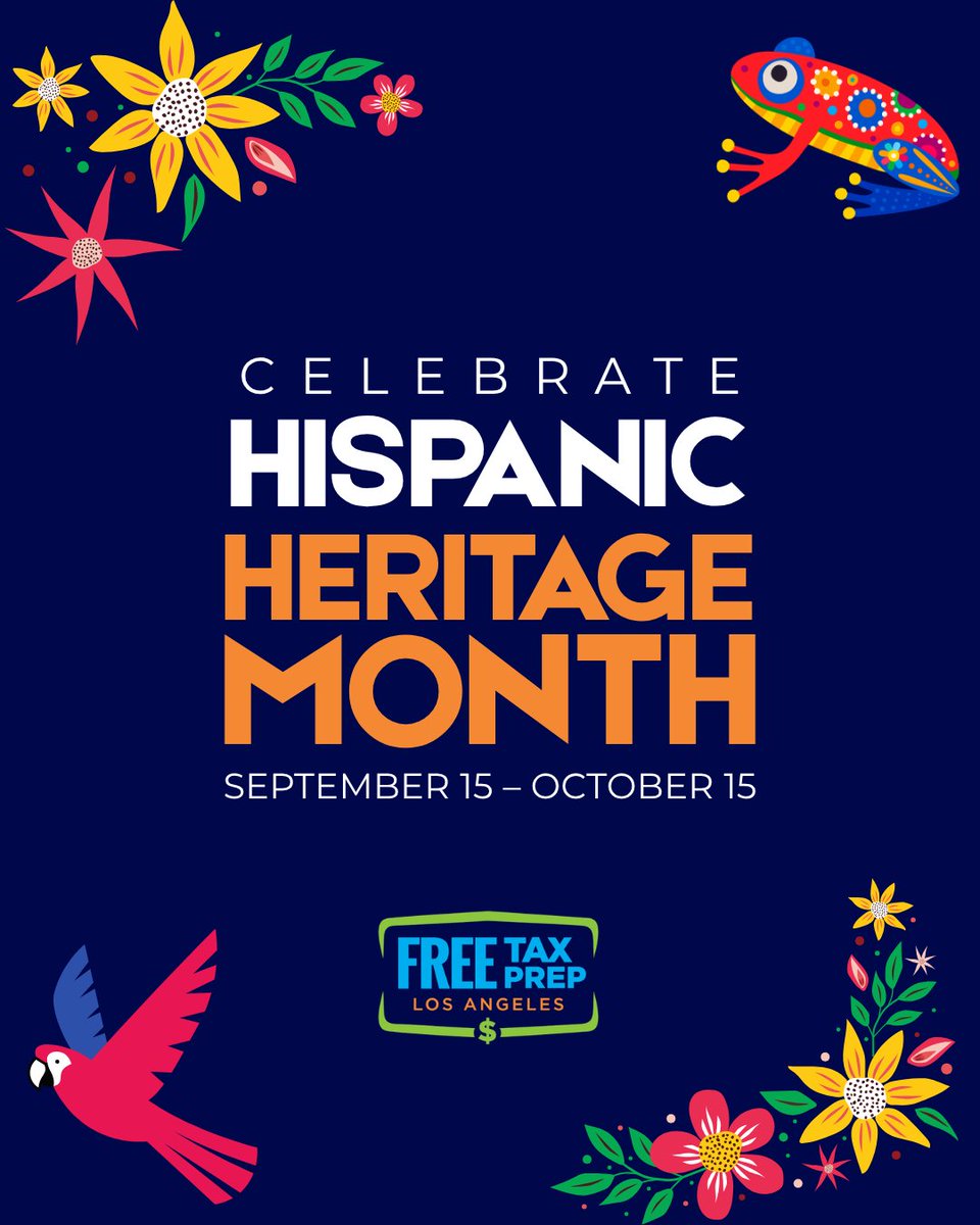 FreeTaxPrepLA's tweet photo. This Hispanic Heritage Month, we celebrate the culture, contributions, and resilience of Hispanic and Latino communities.

FTPLA is proud to support our communities with clear, trustworthy, and bilingual tax information year-round.

#HispanicHeritageMonth #FTPLA #TaxEducation https://t.co/4Tn4Htoa7r