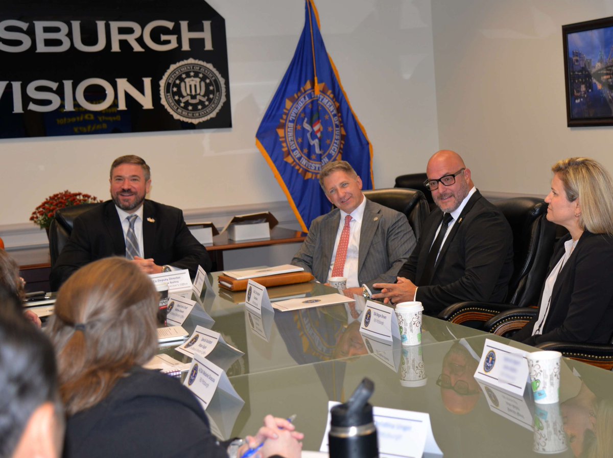 FBIPittsburgh's tweet photo. FBI Co-Deputy Director Andrew Bailey got a firsthand look at the exceptional work being done right here in Pittsburgh to protect the American people. 

He was briefed on significant drug distribution network takedowns, international terrorism plot disruptions, and nationwide counterintelligence efforts. He spent time taking in our Flight 93 display, featuring artifacts from 9/11 and the FBI’s response that followed, understanding the legacy of those heroes and the impact of that day on the Pittsburgh office. 

This FBI remains mission focused on keeping our country safe. That work happens every day alongside our partners at every level. And we’re proud to show #FBI leadership how we’re making it happen.