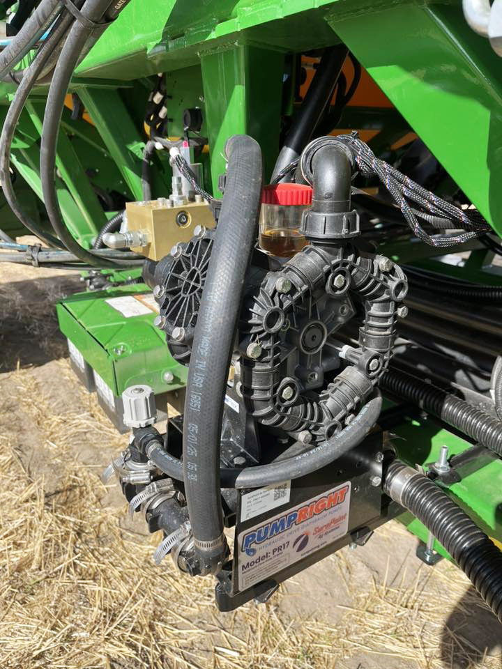 SurePointAg's tweet photo. A great look at SurePoint technology at work in Australia.

Thanks to Herman Smalberger at AFGRI Equipment for sharing these photos of two John Deere C650T air cart units equipped with SurePoint technology, including Sentinel rate control, LiquiShift variable rate technology, and PumpRight.

It’s great to see SurePoint application systems included as part of this seeding setup, helping support accurate rate control, variable rate application, and reliable liquid fertilizer delivery in the field.
#JohnDeere #WAWheatBelt #WAAgriculture #SurePointAg #LiquidFertilizer
#FertilizerApplication