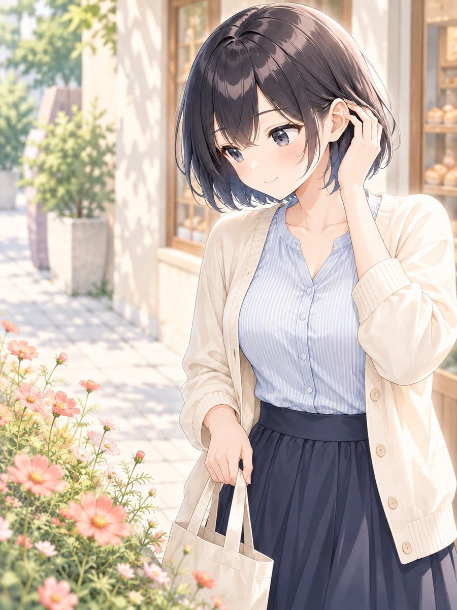 Nagi_ai123's tweet photo. おはようございます、金曜日。\n朝の風に髪をそっと整えて、ゆっくりはじめよう。\n今日も気持ちのいい一日になりますように。\n#おはよう #金曜日 #AIイラスト https://t.co/i1C3HgXZMX