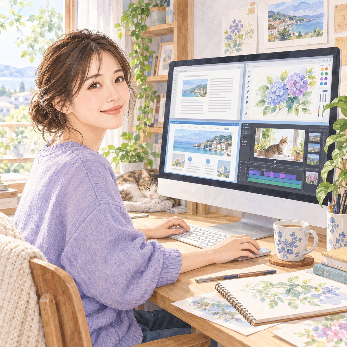 kh5mjcf9's tweet photo. 今日は人生を楽しむhajihajiラジオの『AI &PC』編の位置を切り取ってみました🎵

＜この記事の内容を音声(https://t.co/cADr3eKR1c）で聴きたい方はこちらから＞
https://t.co/FvhnbnL5h3
※言葉で表現できないhajihajiの想いが聴けたりするかも😆

僕は63歳で、プログラマーではありません。

それでも今は、人工知能と一緒に教材や商品を作っています。

9月1日に登場したClaude Fable 5.1を使い、改めて感じました。

これは、シニアの家へドラえもんが来たような変化かもしれません。

Claude Codeは、質問へ答えるだけのチャットとは少し違います。

こちらが完成させたいものを伝えると、必要な作業を考えます。

許可されたファイルを読み、プログラムを書き、実際に動かす。

失敗すれば原因を探し、直してもう一度試します。

もちろん、パソコンの中を何でも勝手に見られるわけではありません。

働くのは、こちらが許可した場所と道具の範囲です。

Fable 5.1で僕が注目したのは、長い仕事への強さでした。

何時間もかかる作業を計画し、複数の道具を使います。

途中で問題が起きても、立て直しながら先へ進む。

Anthropicの公式説明でも、こうした力が特徴とされています。

僕が猛烈にプログラムを勉強したわけではありません。

僕は「誰へ、何を届けたいか」を決めます。

Claudeへ完成形を伝え、組み立ててもらう。

僕が企画する人で、Claudeが制作を担う人になるわけです。

必要な設定をすれば、外部サービスとも連携できます。

僕はhttps://t.co/OGxxdSNl6Eなども使い、画像や動画の制作へつなげています。

画像が必要なら、画像の道具へ仕事を渡す。

動画や音声も、それぞれに合う道具を使う。

Claudeが司令塔になり、素材を一つの作品へまとめます。

文章、ブログ、電子書籍、教材。

ホームページ、アプリ、LINEスタンプ。

画像、漫画、動画、アニメーション、ゲーム。

これらを別々に作るだけではありません。

物語から登場人物を描き、動かし、声と音楽をつける。

さらにWebサイトやゲームへ発展させることもできます。

一人で全部を作るというより、一人と人工知能の制作チームです。

以前なら、文章、デザイン、動画、開発を別々の人へ頼む必要がありました。

そのたびに、目的や世界観を説明しなければなりません。

制作費だけでなく、連絡と確認にも時間がかかります。

今は、一つの企画をClaudeと共有したまま、次の工程へ進めます。

僕が感じている変化は、単なる時短ではありません。

個人が作れるものの大きさそのものが変わってきたのです。

僕は、ここにシニアのチャンスがあると思っています。

僕らには、仕事や子育て、成功や失敗の経験があります。

趣味も知識も、誰かへ伝えたい物語もある。

今までは、制作技術が壁でした。

絵を描けず、動画を編集できず、プログラムも書けない。

人工知能は、その壁を低くし始めています。

仕事の知恵を教材にする。

家族の思い出を絵本にする。

長年の趣味を動画講座にする。

材料になるのは、自分が生きてきた時間です。

若い人より、新しい機械を速く操作できなくても構いません。

大切なのは、どんな人が何に困っているかを知っていることです。

現場で苦労した人は、教科書にないつまずきを知っています。

家族を支えた人は、数字に表れない気持ちを知っている。

失敗を重ねた人は、続けるための工夫を持っています。

そうした経験は、人工知能だけでは生めない企画の種です。

ただし、楽しい話だけでは済みません。

記事の下書きや商品説明、SNS投稿、広告文。

議事録、要約、翻訳、Web制作、バナー、動画編集。

字幕、サムネイル、資料作成、データ整理、プログラム。

仕事の中にある定型作業は、人工知能へ移っていくでしょう。

職業が明日すべて消える、という話ではありません。

専門家の判断や責任は、今後も必要です。

ただ、一人と人工知能で数人分を担う場面は増えます。

文章、画像、動画で分かれていた作業を、人工知能がつなぐからです。

企業にとっては、生産性が上がる機会でしょう。

働く側には、担当作業がどこまで自動化されるかという問題が残ります。

だからこそ、変化を見ないふりはできません。

だから僕は、人工知能と速さを競いません。

何を作るかを決め、頼み、確かめ、直させる側へ回る。

作れるものが増えるほど、人には三つの問いが残ります。

何を作るのか。

誰のために作るのか。

なぜ、それを作るのか。

この答えにこそ、人生経験が表れます。

Fable 5.1は、完璧な魔法の道具ではありません。

間違えることも、意図と違うものを作ることもあります。

大切な内容は、人間の確認が必要です。

また、Fable 5.1は無料プランでは使えません。

有料プランが対象で、契約によっては追加枠も必要です。

外部サービスには、別の契約や接続設定も要ります。

何も準備せず、勝手にすべてを動かすわけではありません。

任せる範囲を決めるのも人間です。

個人情報を扱うなら、権限と保存先の確認が欠かせません。

だから最初は、小さな仕事から頼めばいい。

記事を整理する。

自分用の道具を作る。

経験を短い教材にまとめる。

使って、失敗して、頼み方を変える。

その往復が、人工知能を相棒へ変えていきます。

教えてもらう時代から、一緒に作る時代へ。

そして今は、仕事そのものを任せる時代へ向かっています。

単純な作業を任せ、人は大切な判断へ時間を使う。

自分にしか作れないものを、人生経験から生み出す。

年齢を理由に諦めるより、まず触ってみる。

僕は、それが人工知能の時代を楽しむ方法だと思っています。
