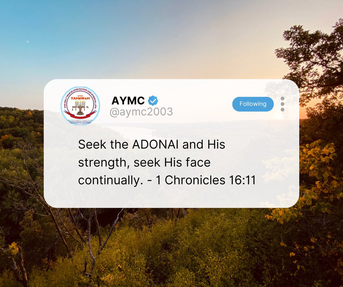 aymc2003's tweet photo. Don’t seek Him only when you need something.

Seek Him when you’re strong.
When you’re tired.
When you don’t know what to do.

Keep seeking His face.

#DailyDevotion #SeekElohim #WalkWithElohim https://t.co/rKNuOrM5jA