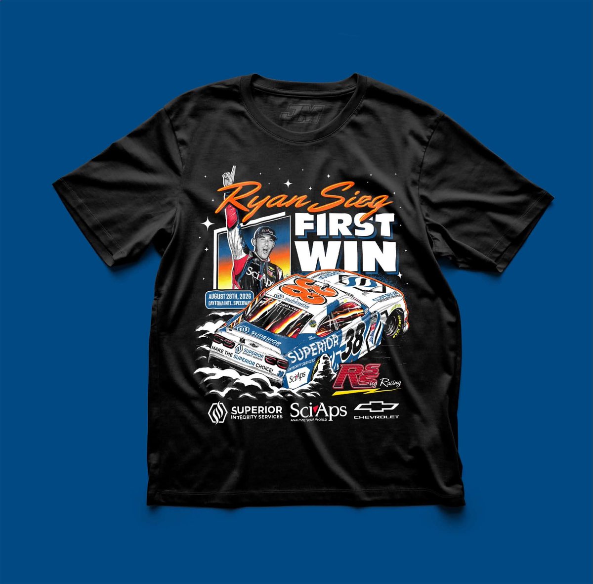RyanSiegRacing's tweet photo. We are very excited to announce that the Daytona first win Superior Integrity Services shirt is now available for purchase.

You can order yours here: https://t.co/0hoKBgy9Ji https://t.co/lie2fzVIMk
