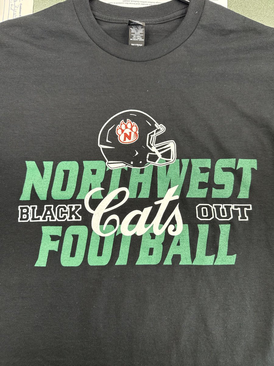 NWBearcatShop's tweet photo. Get your @NWBearcat_FB black out t for Saturday here or at The Student Body https://t.co/WaNpuVKPHn