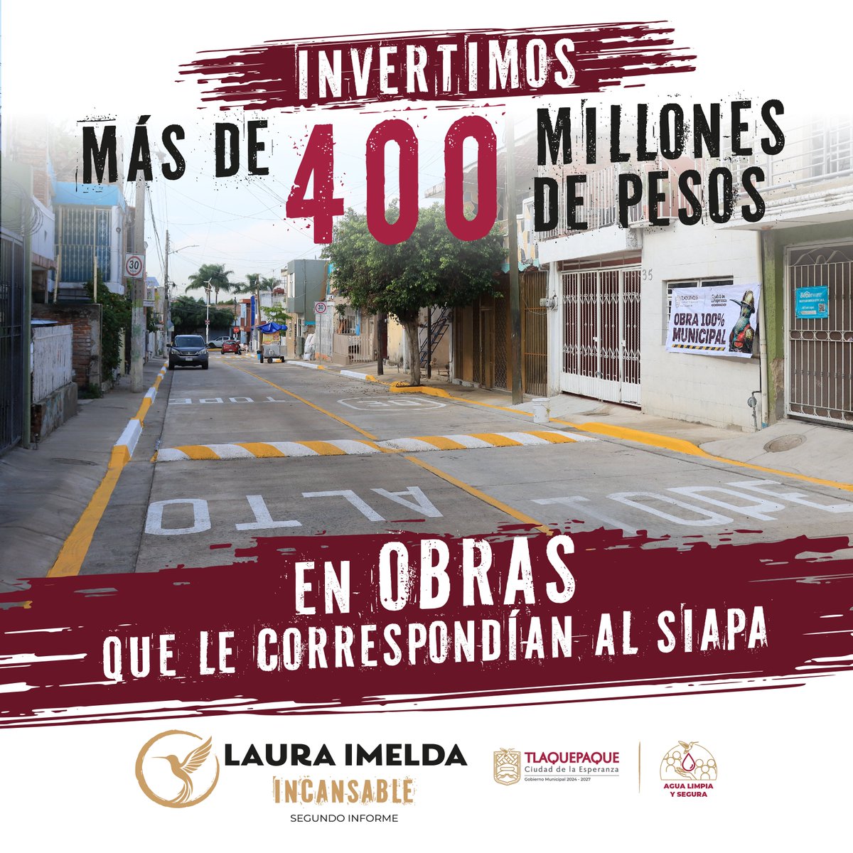 GobTlaquepaque's tweet photo. Obras que se traducen en tranquilidad para las familias.
Le entramos a tapar socavones que llevaban meses sin ser atendidos para llevar bienestar a las familias.
Con decisión y sentido humanista, fortalecemos la infraestructura.
#LauraImelda
#Incansable
#SegundoInforme https://t.co/TnDvGJa2QA