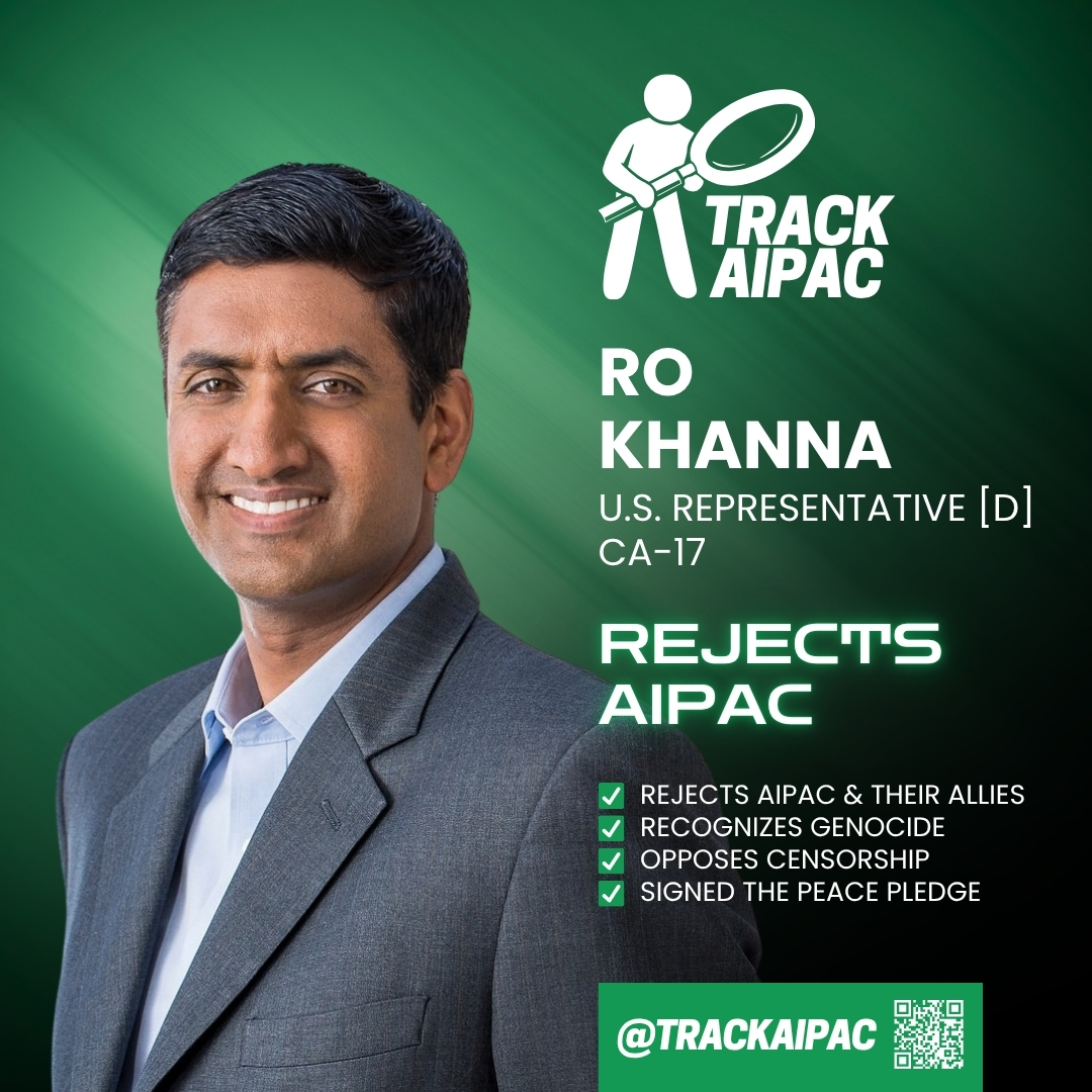 TrackAIPAC's tweet photo. Thank you for speaking out, Rep. Khanna! https://t.co/kMwANHiQoI