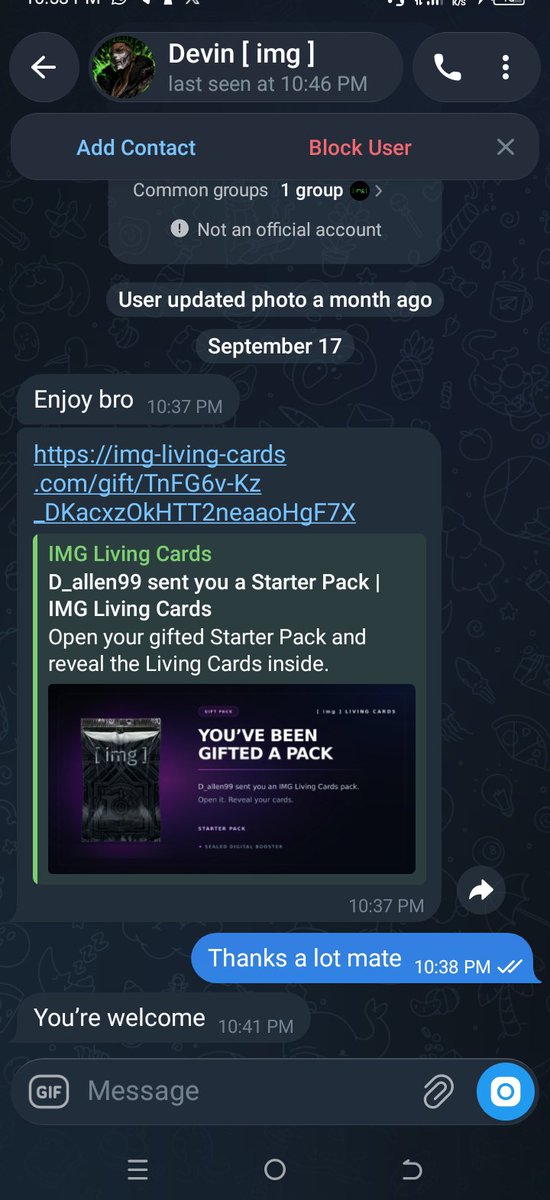 KingStannyy's tweet photo. I’ve been consistent without realizing I'm being watched, so getting recognized like this honestly feels good.

Tonight, I was gifted a Living Card Pack for my contributions on X.

Shoutout to @IMGLivingCards and @IMGProtocolHQ for the gift. 🫶

I truly appreciate it.

Congratulations to me 🎉