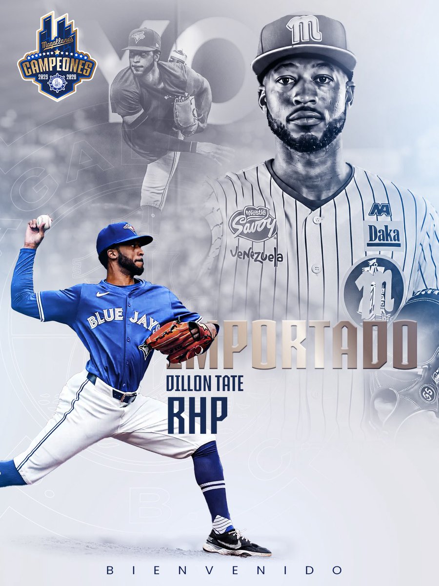 Magallanes_bbc's tweet photo. Dos nuevos tripulantes se unen a la Nave 💪🏼⚓️

El lanzador derecho Dillon Tate y el utility Damon Dues completarán nuestra cuota de importados para la 2026-2027.

Bienvenidos a bordo, boys ⛴️🙌

🧵1/3 https://t.co/ayvgS8Pz6w