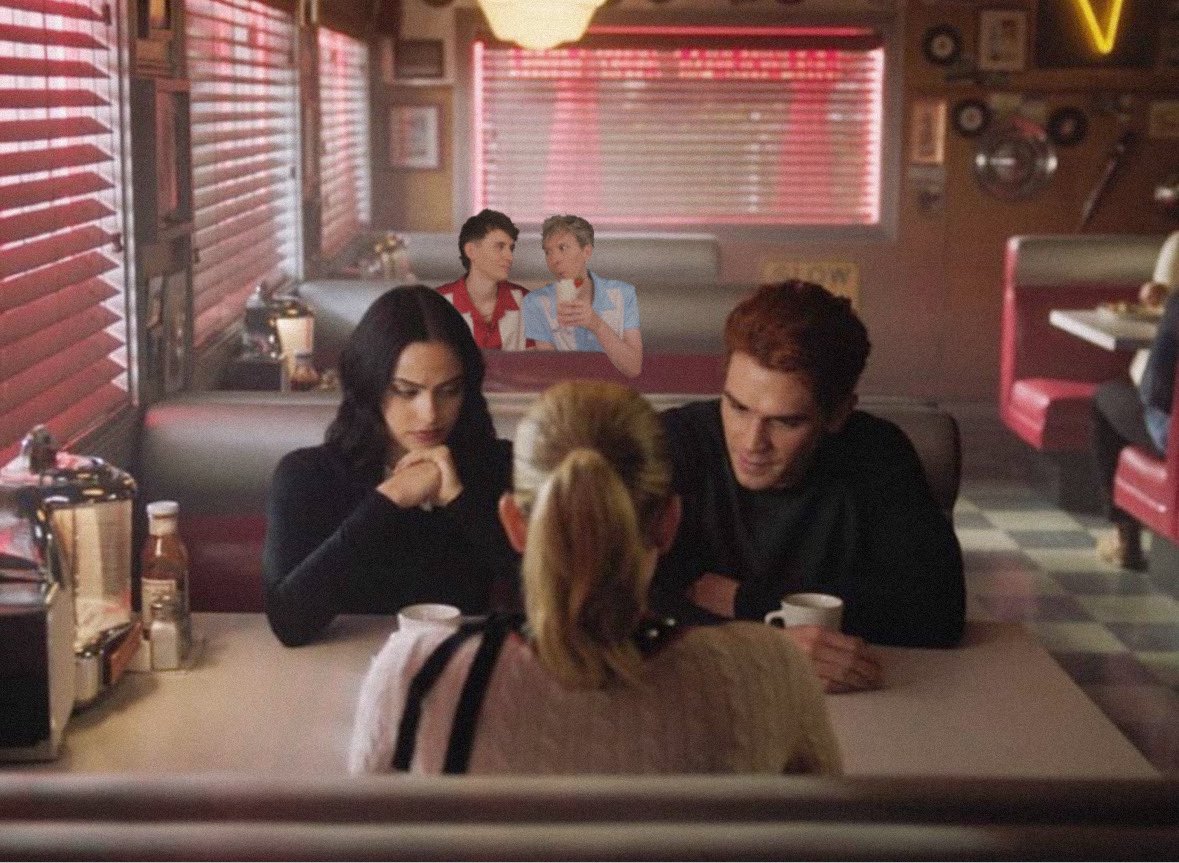 lavenderpheal's tweet photo. wait who's that behind veronica and archie https://t.co/ETXGFtIJai