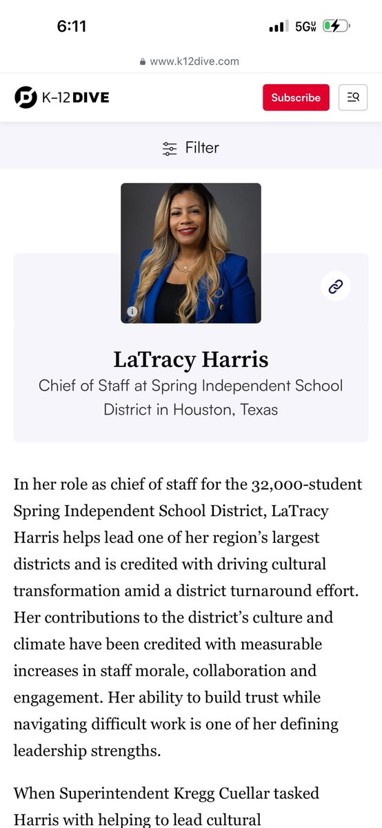 KyleSpeaks_'s tweet photo. Huge S/O to my friend @LaTracyHarris for being recognized as a rising leader. Glad to see the work that’s she doing over at @SpringISD under @SISD_Supe leadership is being recognized. 

Congrats 🎉 https://t.co/UxCQuP6YkD
