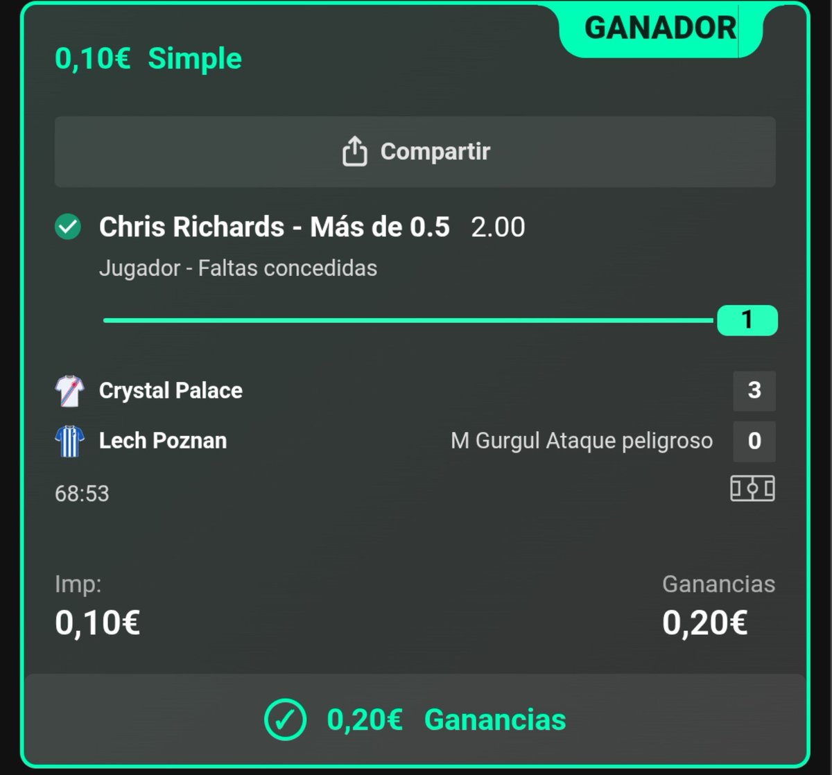 RetBet333's tweet photo. Ojo aquí nos entró la primera línea.

Cuota 2✅

El análisis estuvo perfecto ya que crystal Palace de fue con más de 11 faltas hechas. https://t.co/jLVcyRpNm0