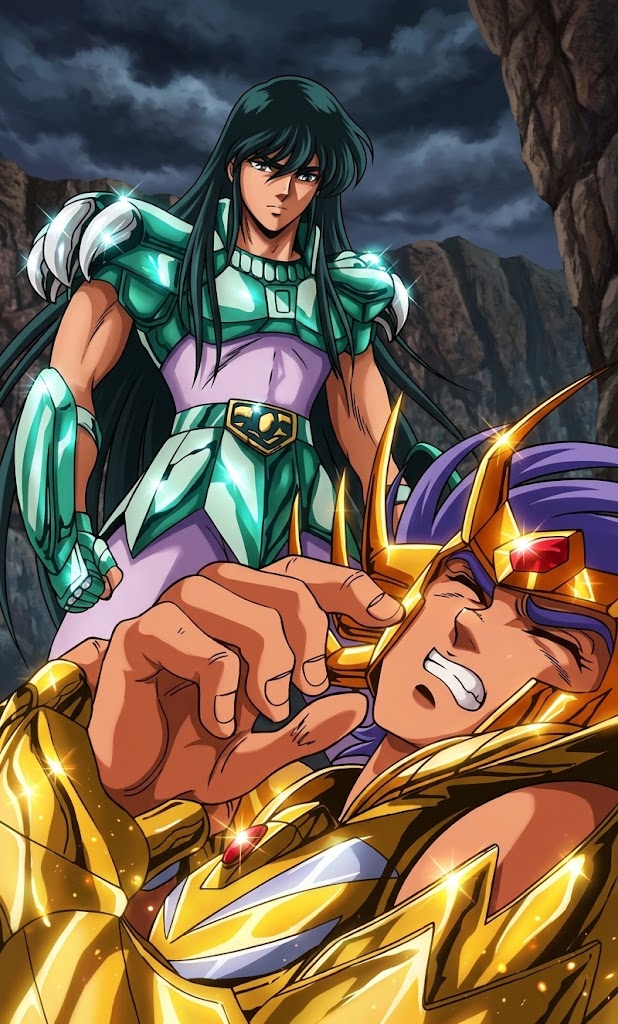 animeruksplus's tweet photo. Shiryu de Dragão contra Mascara da Morte de Câncer. https://t.co/TCPWHdb0vl