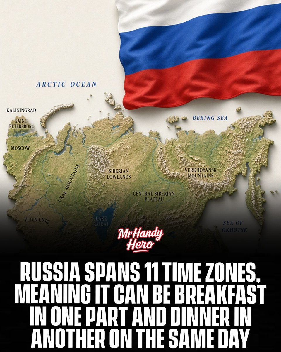 benjaminleeu6qq's tweet photo. One country, 11 time zones. Russia spans about 9, 000 km from west to east, from UTC+2 in Kaliningrad to UTC+12 in Chukotka and Kamchatka. While it’s morning in one region, people elsewhere may already be preparing for bed. https://t.co/F5w8a6lOrZ