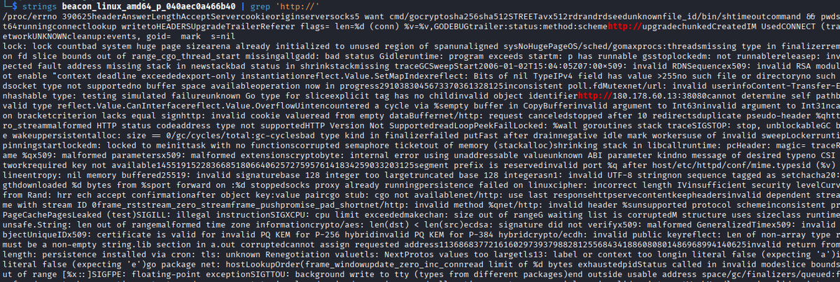 Yusufcancakiir's tweet photo. Found an interesting exposed server while hunting on @Huntio. It was hosting multiple Linux and Windows beacon payloads, along with deployment and lateral movement scripts.

The beacons turned out to be generated by CyberStrikeAI v1.7.18. The Linux and Windows samples were built from the same framework revision:

6edc70f3fc6ece3678009b58c1900de02832690d

The Linux samples contained separate cleartext HTTP C2 configurations pointing to:

180.178.60[.]13:38080
180.178.60[.]13:8443
Both use /check_in, /result and the X-Implant-Token header. Reverse also showed that these were separate listener configurations, with different 43-byte ImplantTokens and AES-256 keys embedded in each beacon.

The Windows sample was a bit more interesting. It was generated from the same CyberStrikeAI revision but communicated with:

http://52.128.241[.]98:8443

The same IP was also being used on port 9000 to serve payloads, so 52.128.241[.]98 appears to have been used for both payload staging and Windows C2.

The files around the beacons also included scripts for SSH key reuse against internal systems, MySQL FILE abuse to write a PHP loader, and Windows deployment through WMI with ATExec as a fallback.

One of the deployment chains pulled the Windows beacon from an internal staging host before execution.

So far the activity looks roughly like:

webshell / foothold
-> Linux CyberStrikeAI beacon
-> credential and SSH key discovery
-> internal pivoting
-> Windows deployment
-> Windows CyberStrikeAI beacon

Initial infrastructure discovery was through https://t.co/BWT7fdXtBj. The rest came from digging through the recovered files and reversing the beacons.