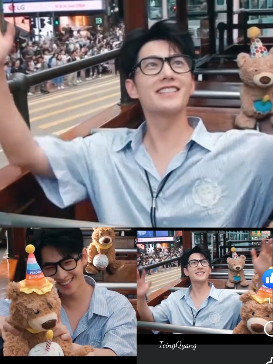 icingquinyang2's tweet photo. #ALookBack #YangYang杨洋 celebrated his #birthdayweek on a #doubledeckerbus riding around #hongkong. #YangYang @ 32
#childlikeman #happinessisfree https://t.co/5I9vniwyFD