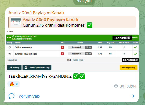 analysisdays's tweet photo. 3 günde 3. kazanan kombine ✅✅
Hala yerinizi almadınız mı?
https://t.co/Immr3rmj7b https://t.co/Ih9D8CO701