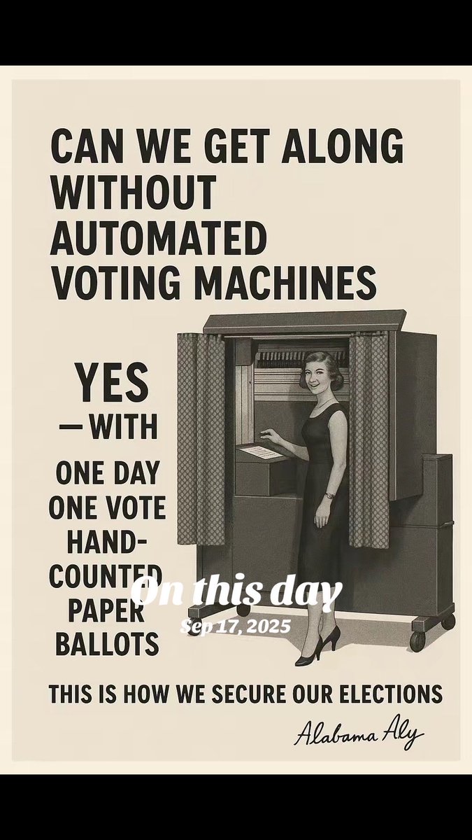 RealAlabamaAly's tweet photo. #honestelections #handcountmypaperballot #unitednotdivided #secureelctions https://t.co/whMmTd7aoM