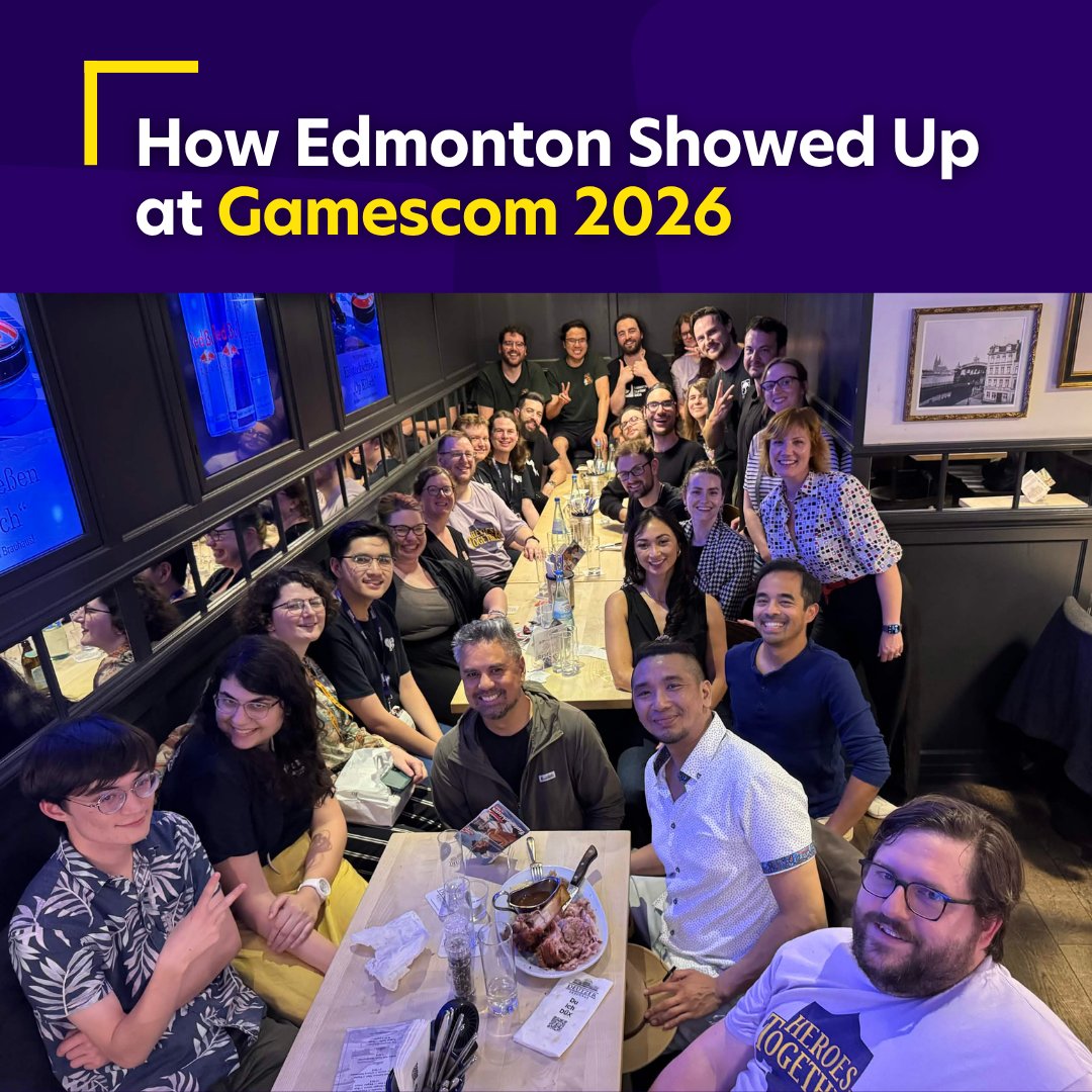 EdmontonScreen's tweet photo. @gamescom 2026 drew 368,000 visitors from 131 countries.

Eight Edmonton companies were part of it, including five studios showcasing together in the Indie Hall through our Summit Push Program.

🔗 Read the story: https://t.co/EvDv7DCdRE https://t.co/yrHK3wJSZi