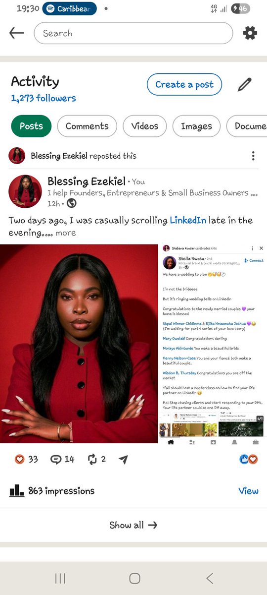 ChikAdaBlessing's tweet photo. Wowww. Never knew my post on LinkedIn could actually impress over 3000 individuals. 

Grew from 800 this evening.  Wowww.

Check it out, guys
https://t.co/TA4qtllmcL https://t.co/8FfDuVfz59