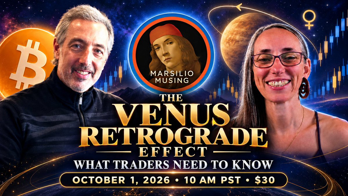 margo_amala's tweet photo. Venus &amp; Mercury Retrograde in October &amp; early November!  What does it mean for the markets?  Join me for a new offering: 2026 Venus Retrograde Webinar with @AstroCryptoGuru &amp;  @MarsilioMusing!

https://t.co/m8NBKNOv8g https://t.co/AXIt7L4PRe