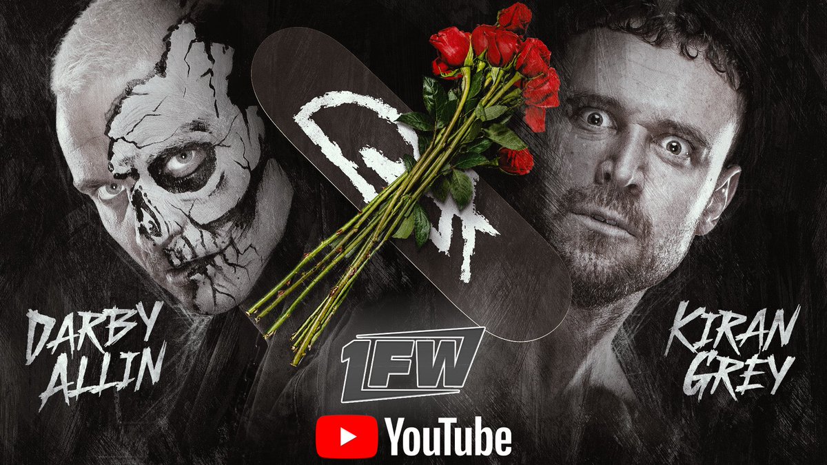 1FWrestling's tweet photo. In front of a SOLD OUT Center Stage for 1FW SummerStage 2, @DarbyAllin vs Kiran Grey

From Episode 51 of 1FW, coming to YouTube absolutely FREE.

DARBY ALLIN vs. KIRAN GREY NO DQ, NO RULES! Premieres TOMORROW at 12 PM EST on YouTube.
If you watch one 1FW match, make it this one. https://t.co/7SxMlLv78o
