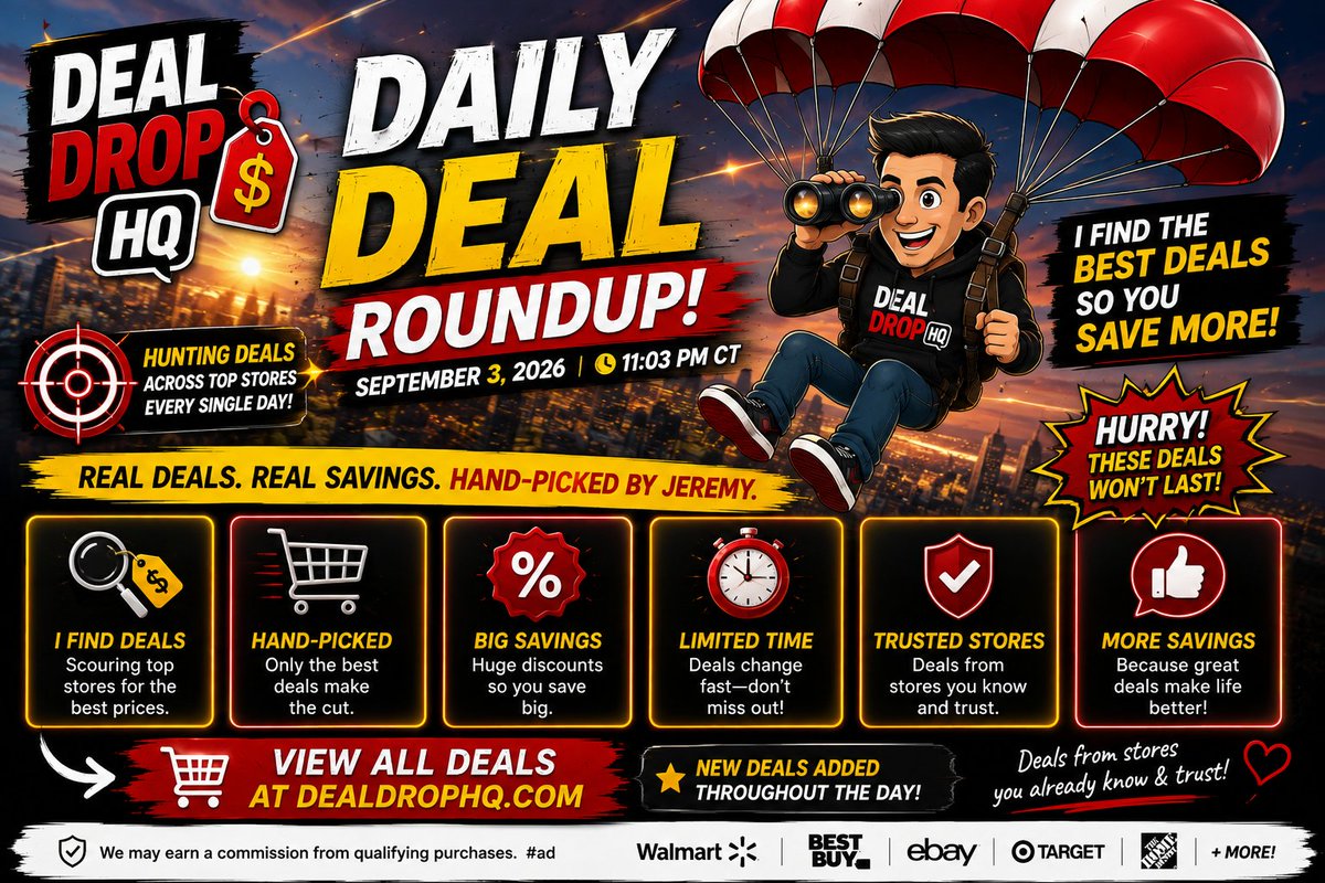 DealDropHQ_'s tweet photo. 🔥 TODAY’S DEAL ROUNDUP 🔥

Here are some of the best deals I found today!

👇 I’m putting each deal in the comments below so they’re easy to find.

❤️ Like or follow Deal Drop HQ so you don’t miss the next deal!

See them all in one place: https://t.co/paosIrTDA4 https://t.co/U3kgymZgmP